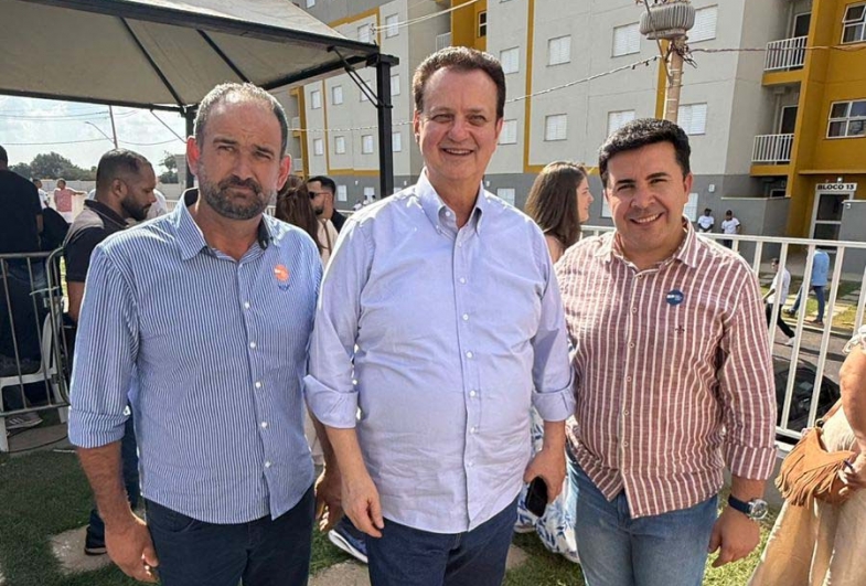 Vice Luciano, secretário Kassab e Cristiano Amorim