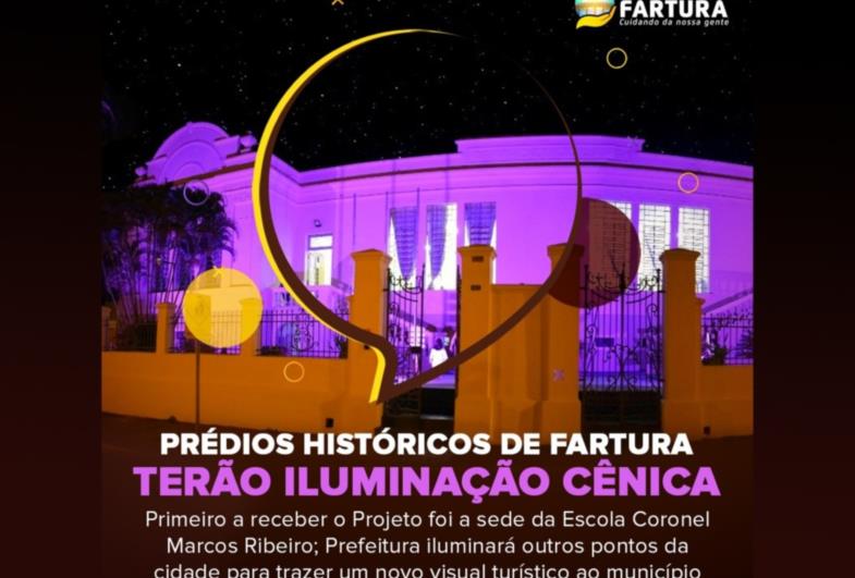 Prédios históricos de Fartura terão iluminação cênica