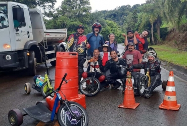 Timburi recebe grupo do Drift Trike no Camping Redondo