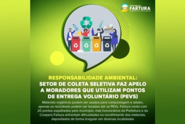 Responsabilidade ambiental: Setor de coleta seletiva faz apelo a moradores que utilizam Pontos de Entrega Voluntário (PEVs)