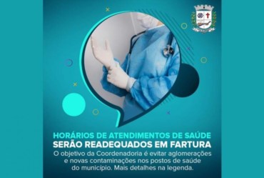 Horários de atendimentos de Saúde serão readequados em Fartura