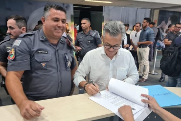 Isnar assina convênio do sistema Detecta da Polícia em Sarutaiá 