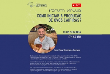 Fóruns Virtuais da Rede Sociotécnica do Sudoeste Paulista começam em 16 de junho com transmissão ao vivo no YouTube