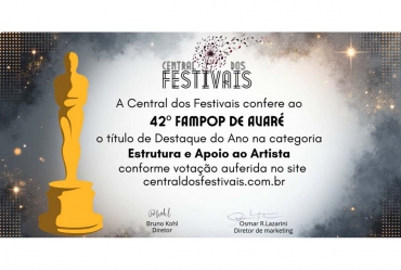 FAMPOP é reconhecida como Destaque do Ano pela Central dos Festivais