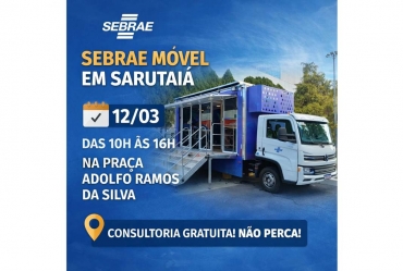 Unidade do Sebrae atende empreendedores em Sarutaiá no próximo dia 12
