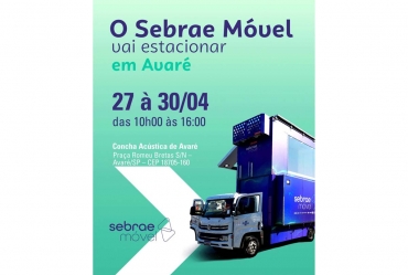 Sebrae Móvel atende até dia 30 na Concha Acústica 