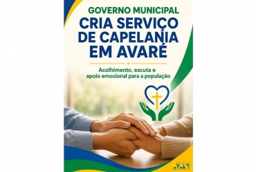 Prefeito cria serviço de capelania no poder executivo e Avaré passa a contar com iniciativa inédita de apoio espiritual e emocional
