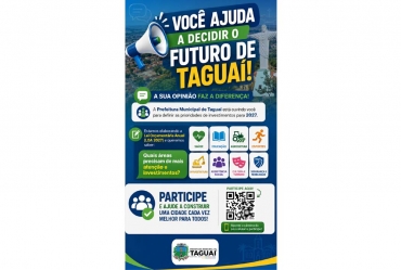 Prefeitura de Taguaí convida população a participar da elaboração da LOA 2027