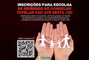 Inscrições para escolha de membros do Conselho Tutelar vão até sexta (12)