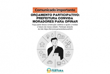 Orçamento Participativo: Prefeitura convida moradores para opinar