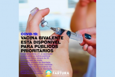 Covid-19: vacina bivalente está disponível para públicos prioritários em Fartura
