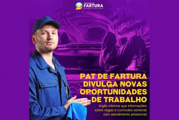 PAT divulga novas oportunidades de trabalho 