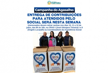 Campanha do Agasalho: Fartura entrega contribuições para usuários atendidos pela Assistência Social semana