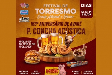 Festival de torresmo na Concha Acústica celebra 163º aniversário de Avaré