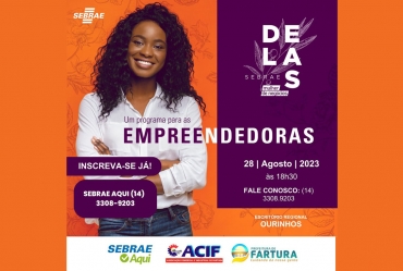 Sebrae Delas: Inscrições abertas para palestra e oficina em Fartura