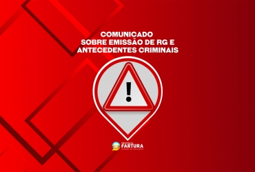 Comunicado sobre confecção de RG e antecedentes criminais