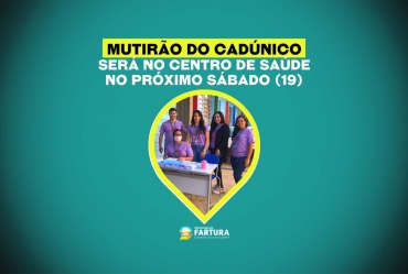 Mutirão do CadÚnico será no Centro de Saúde no próximo sábado (19)