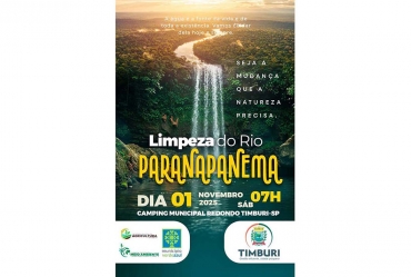 Timburi terá mutirão de limpeza do Rio Paranapanema neste sábado