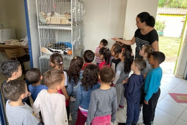 Escola Delmira Teresinha Villa Gobbo realiza projeto Conhecendo os Animais 