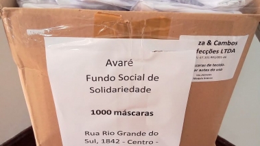 Fundo Social recebe doação de máscaras da concessionária responsável pela SP-255