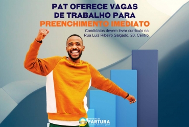 PAT oferece vagas de trabalho para preenchimento imediato