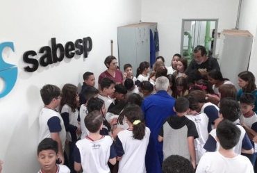 Ação educativa visita à estação de tratamento da Sabesp de Avaré