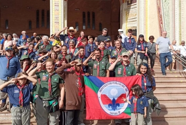 Grupo Escoteiro Pérola do Vale de Fartura participa de evento em Aparecida 