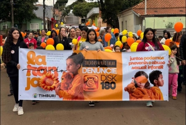 Timburi realiza campanha Maio Laranja contra violência e abuso sexual infantil