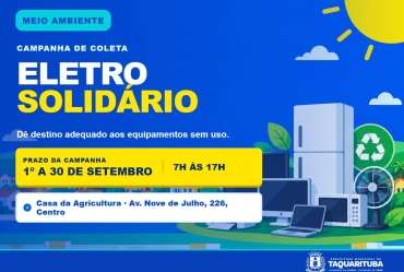 Taquarituba recebe equipamentos  eletrônicos para descarte até 30 de setembro
