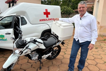 Prefeitura de Timburi entrega equipamentos e moto para a saúde