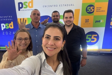 Prefeito eleito de Coronel Macedo Diego do Nino participa de congresso do PSD em São Paulo 