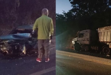 Motorista fica preso às ferragens de carro após colisão frontal com carreta em Avaré