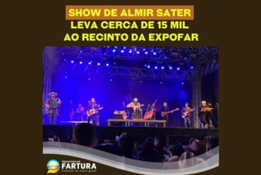 Show de Almir Sater leva pelo menos 15 mil ao Recinto da Expofar