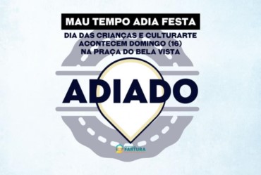 Mau tempo adia festa: Comemoração de Dia das Crianças e CulTurArte acontecem no domingo (16) na Praça do Bela Vista