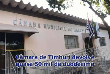 Câmara de Timburi devolve quase 50 mil de duodécimo