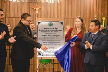 Taguaí vive noite histórica com a inauguração da nova sede da Câmara Municipal