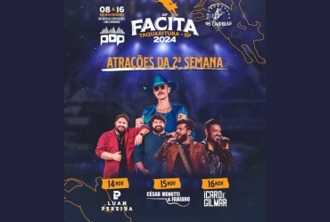 Facita promete agitar Taquarituba com  grandes shows e atrações neste final de semana 