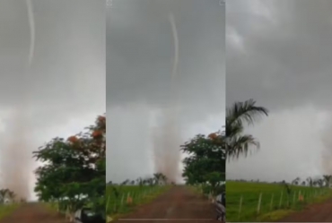 Moradores registram início de tornado no interior de SP; fenômeno não tocou o solo