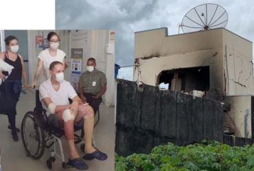  PM FERIDO APÓS HOMEM EXPLODIR CASA COM BOTIJÕES DE GÁS EM FARTURA RECEBE ALTA HOSPITALAR