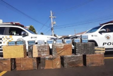 Cocaína apreendida em caminhão em Salto Grande totaliza meia tonelada
