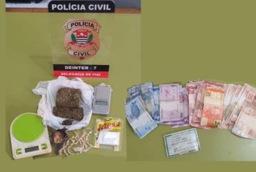 Polícia Civil de Itaí prende homem por tráfico de drogas