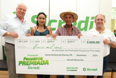 Poupança Premiada Sicredi segue fazendo contemplados na região