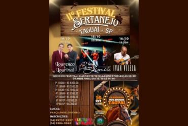 Taguaí promove o 11º Festival Sertanejo
