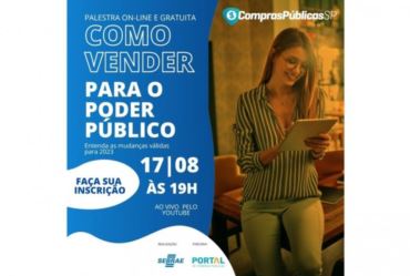 Vendas para o poder público é tema de palestra gratuita do SEBRAE em Avaré