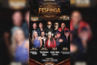 Fespinga 2026 divulga programação oficial e terá quatro dias de festa com entrada franca