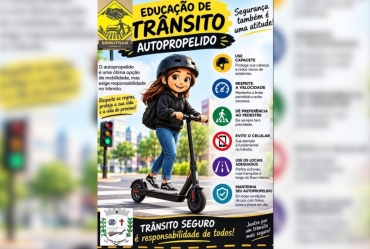 Demutran de Fartura reforça orientações para uso seguro de bicicletas e patinetes elétricos
