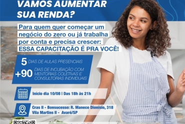 Sebrae abre inscrições para programa gratuito de incubação de negócios em Avaré
