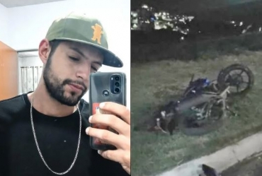 Jovem de 22 anos morre ao cair de moto e bater a cabeça