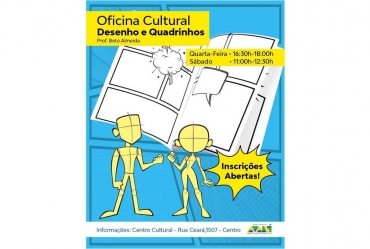Centro Cultural de Avaré abre inscrições para Oficina de Desenho e Quadrinhos