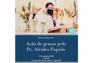 Padre Alcides Piquilo se despede de Taguaí